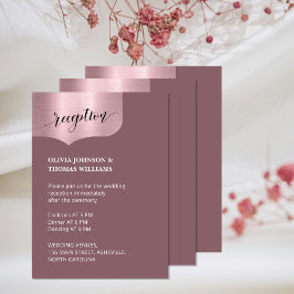 Moda Código QR Rosa metálico Boda de recepción dor