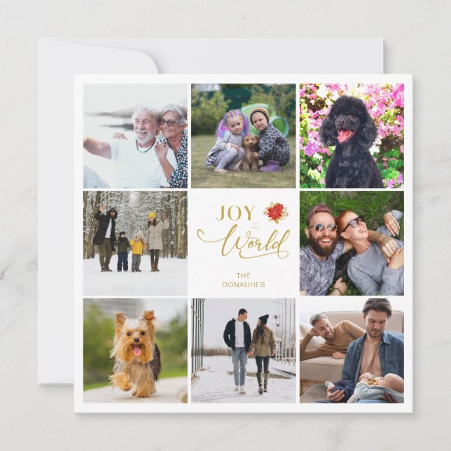 Moda Collage de Poinsettias 8 fotos Navidades fami (Anverso)