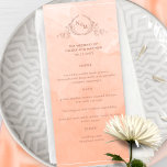 Moda Color de agua de cada cuchara, menú Boda de m<br><div class="desc">Deliciosa carta boda de color melocotón, con un elegante monograma botánico dibujado a mano con iniciales de parejas y un exquisito fondo acuático, en una bonita mezcla de melocotón, crema, coral y colores naranjas polvorientos. Fácil rellenar la plantilla con sus detalles y menú y pedir sus impresiones! Parte de nuestra...</div>