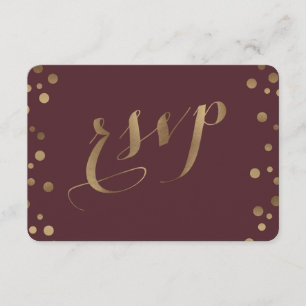 Moda Confetti Gold Ama a la Boda Borgoña RSVP