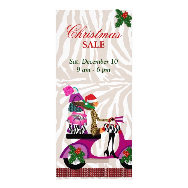 Moda Cremallera Tarjeta Scooter Mujer Xmas Bolsa (Frente)