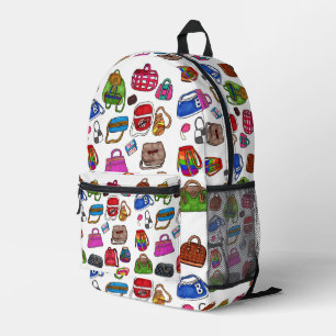 Moda Cuta Ilustración Moda Patrón de bolsa arte Di