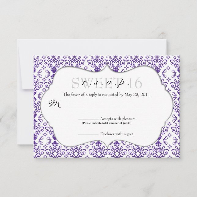 Moda Damask RSVP [Purple] (Anverso)