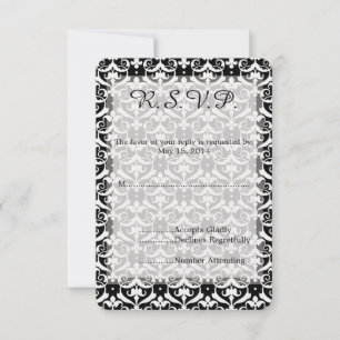 Moda Damask Wedding RSVP