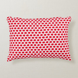 Moda de contraste: almohada con motivos rojos y bl