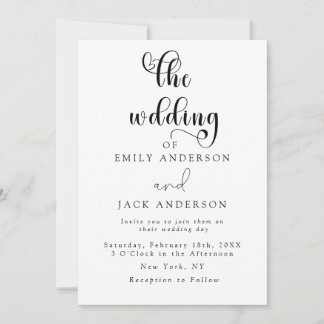 moda de elegancia blanca moderna Invitación a la b