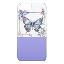 Moda de época mariposa iPhone 8Plus/7 Funda Lilac