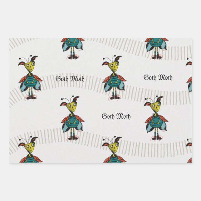 Moda de gótico - Papel envuelto de hoja plana de 3 (Anverso)