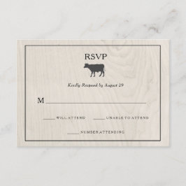 Moda de granjas | Madera blanca con Boda Vaca RSVP