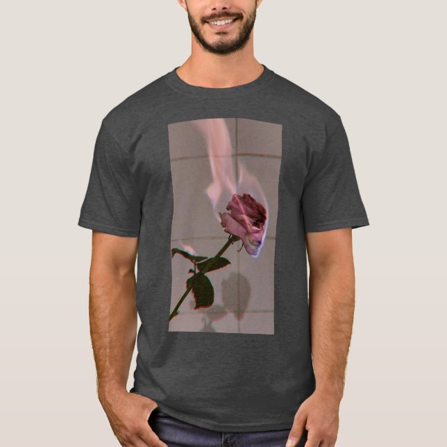 Moda de la camiseta para los hombres: Flor estétic (Anverso)