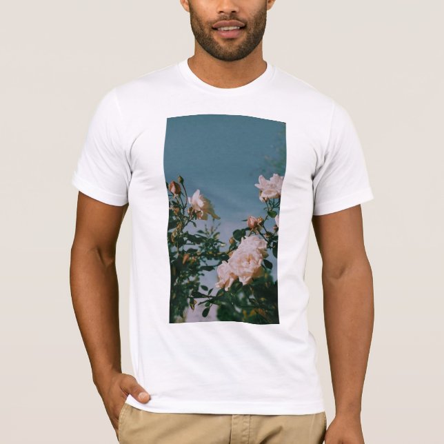Moda de la camiseta para los hombres: Rosas Tumblr (Anverso)