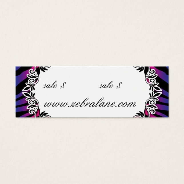 Moda de la etiqueta Zebra Jewelry Hang (Frente)