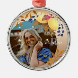 Moda de limón Monograma Ornamento de oro