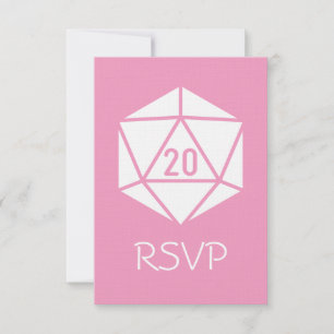 Moda de mesa en tarjeta RSVP Petal rosa