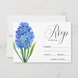 Moda de moda Azul Hydrangea boda rústica RSVP