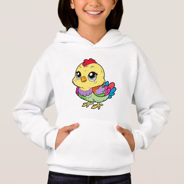 Moda de niñas pollo | Diseño divertido y lindo  (Anverso)