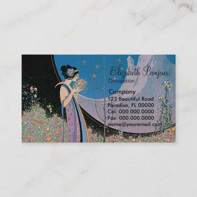 Moda de Nouveau - tarjetas de visita (Anverso)