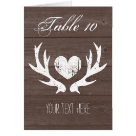 Moda de país boda de ciervo antler tarjetas de lug