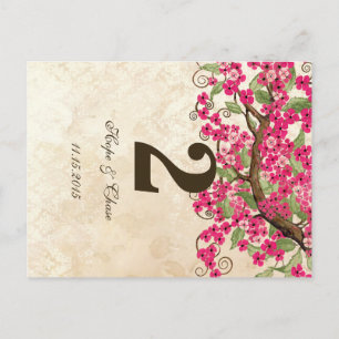 Moda de país Tarjeta de número de tabla de floreci