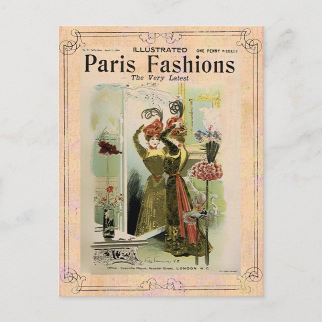 Moda de París 2- Postcard / Invitación / RSVP #18 (Anverso)