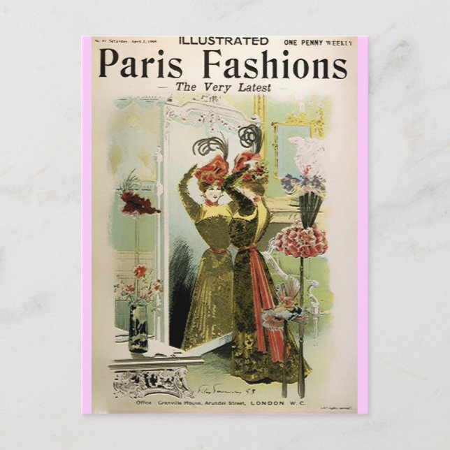 Moda de París 2- Postcard / Invitación / RSVP #18 (Anverso)