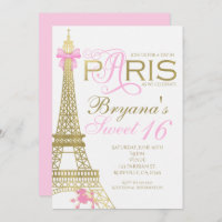 Moda de París Elegantes invitaciones para la fiest