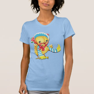 Moda de Pascua en camiseta azul claro