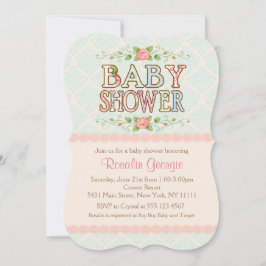 Moda de paz, invitación a Baby Shower de país