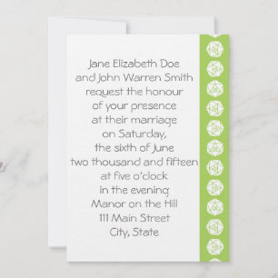 Moda de tableta en invitación a matrimonio Peridot