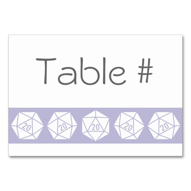 Moda de tabletop en la tarjeta de mesa de lavanda (Anverso)