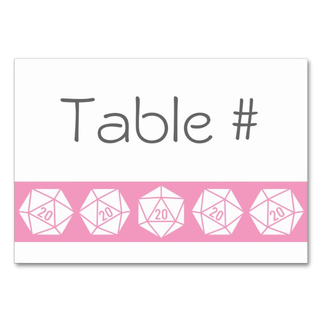 Moda de tabletop en la tarjeta de mesa petaca rosa (Anverso)