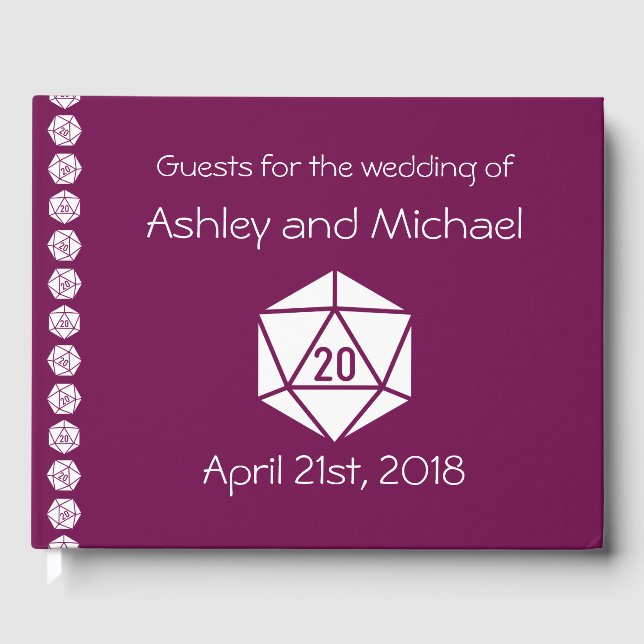 Moda de tabletop en libro de invitados de vino (Anverso)