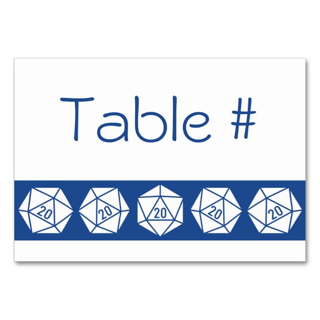 Moda de tabletop en tarjeta de mesa azul (Anverso)