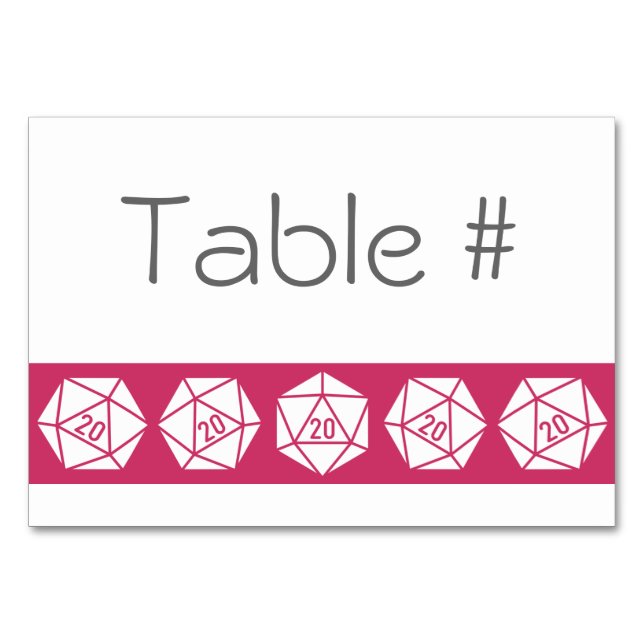 Moda de tabletop en tarjeta de mesa de frambuesa (Anverso)
