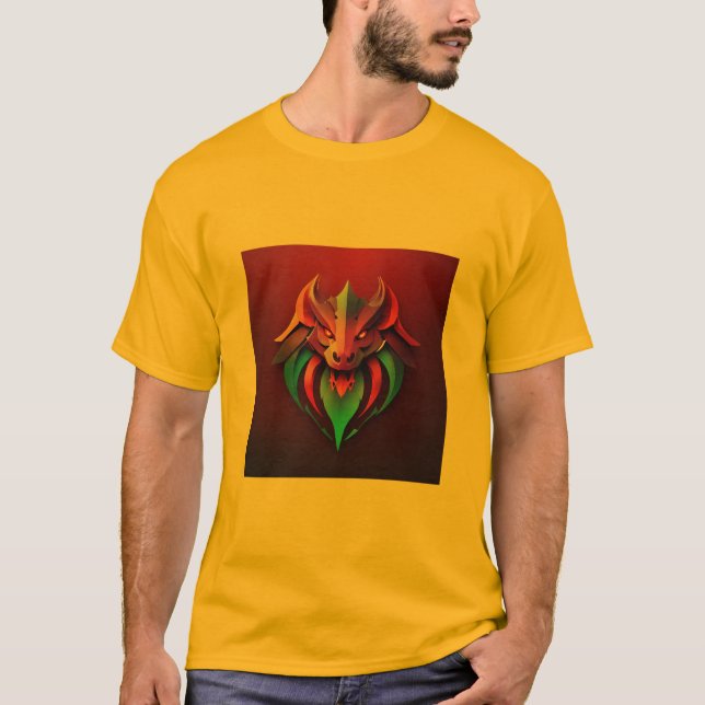 Moda del logo del dragón de camisetas (Anverso)