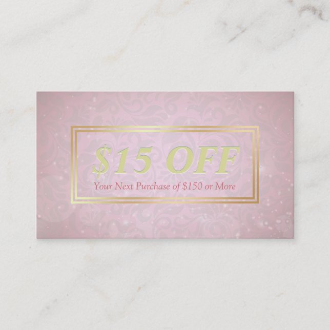 Moda descuento Cupón maquillaje Salón de belleza O (Anverso)