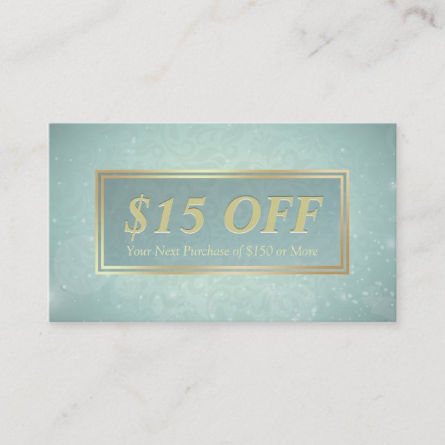 Moda descuento cupón maquillaje Salón de belleza o (Anverso)