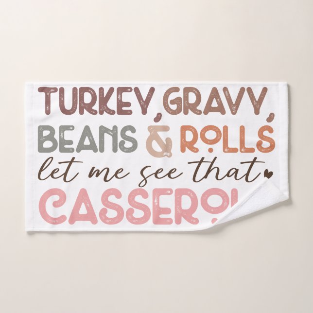 Moda Diversión Acción de Gracias Turquía bebe cast (Toalla de mano)