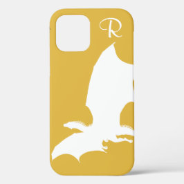 Moda Dragón blanco Monograma Funda Mate iPhone Est