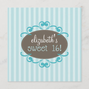 Moda Dulce 16 Invitación a fiesta de cumpleaños (a