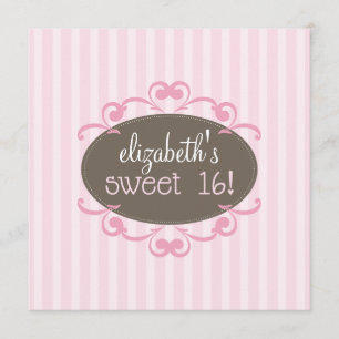 Moda Dulce 16 Invitación a fiesta de cumpleaños (r