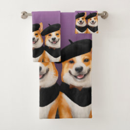 Moda dulce Corgi Perros con Beret & Bandanas