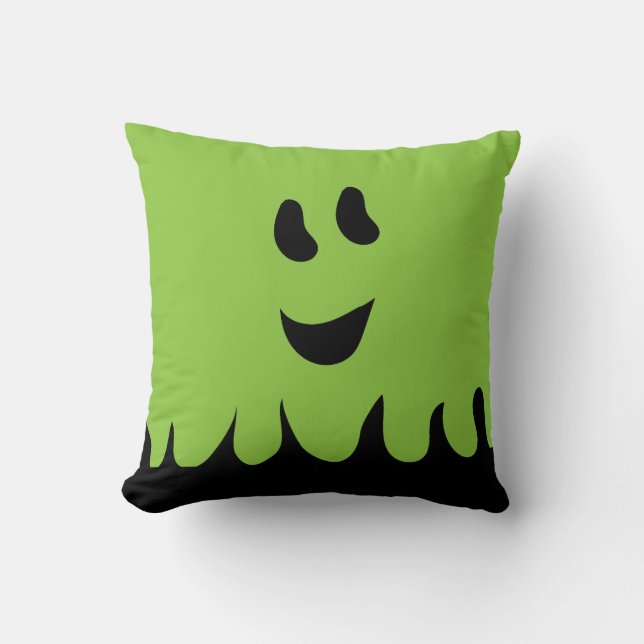 Moda dulce de boo fantasma de almohada verde (Anverso)