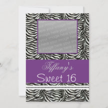 Moda Dulce Dieciséis fiestas de foto Invitación