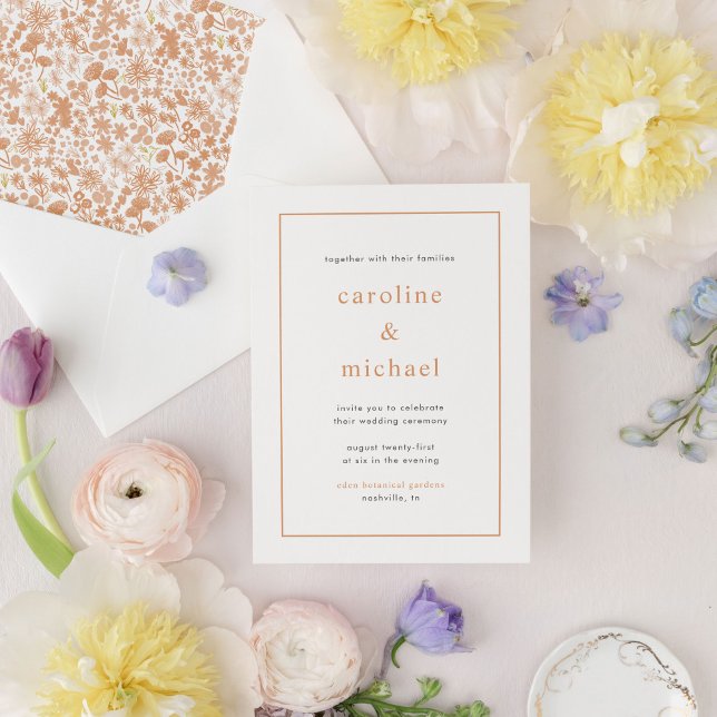 Moda Dusty Ditzy Invitación a la boda floral (Subido por el creador)