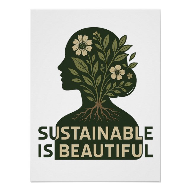 Moda Eco - Sustentable es un hermoso Poster brilla (Anverso)