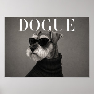 Moda Editorial Perro Arte Prin de Schnauzer Enano