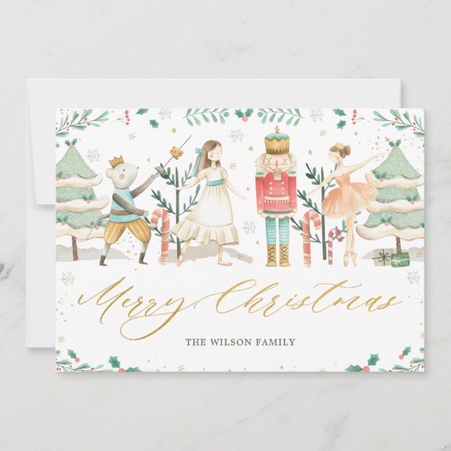 Moda El Ballet Nutcracker Feliz Navidad (Anverso)