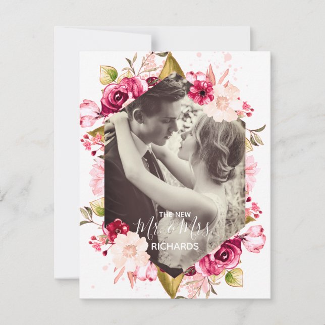 Moda El Nuevo Sr. invitación fotográfica y de la S (Anverso)