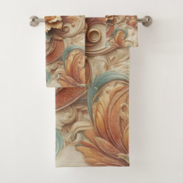 Moda, elegancia Cremas y textura floral de cuero